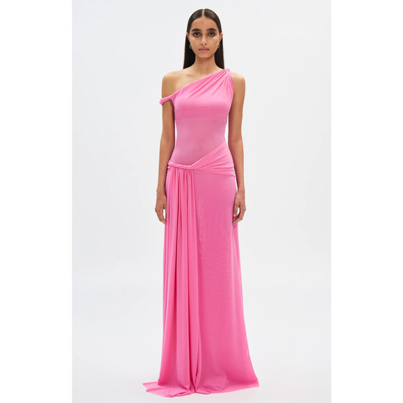 Misha THE 'SISAL' MESH DRESS Orchid Pink L - Picture 6 of 12